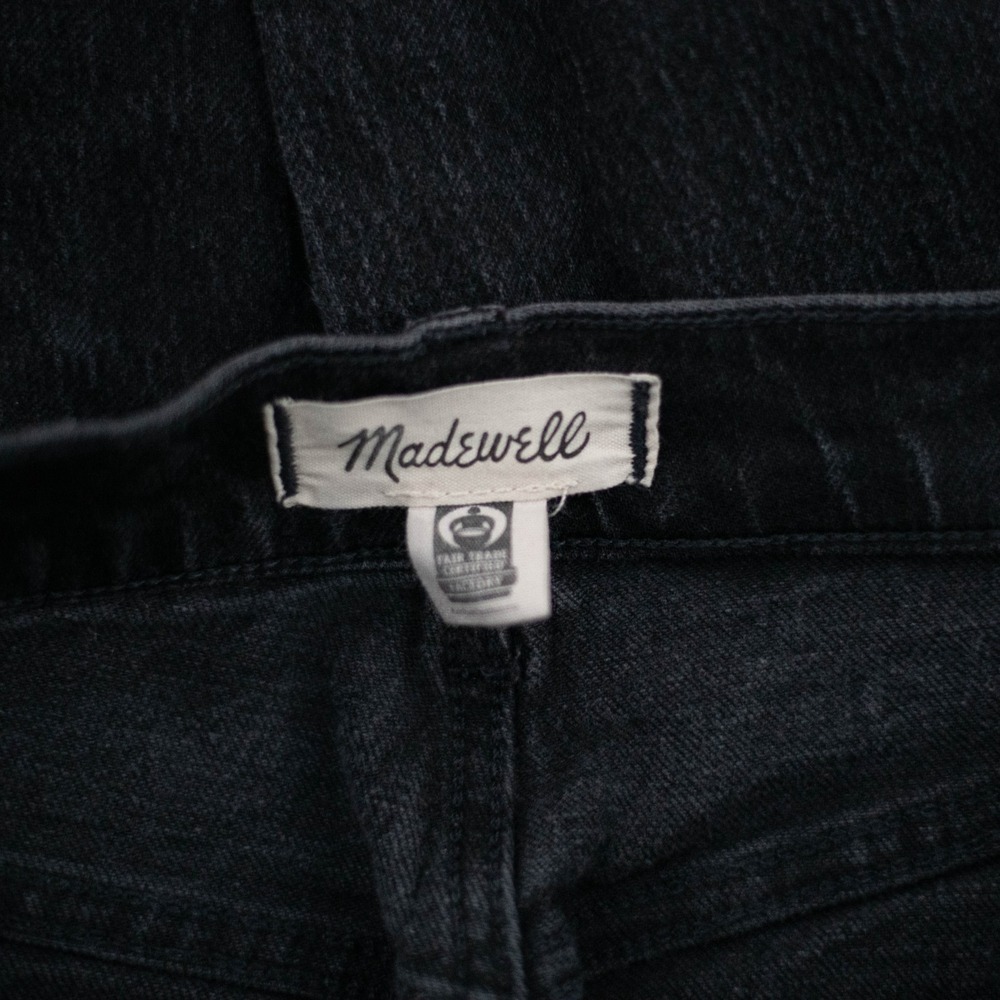 Madewell 90s Straight Jeans Women's 26 Black Rinse Wash Denim High-Rise Grunch - Picture 5 of 8